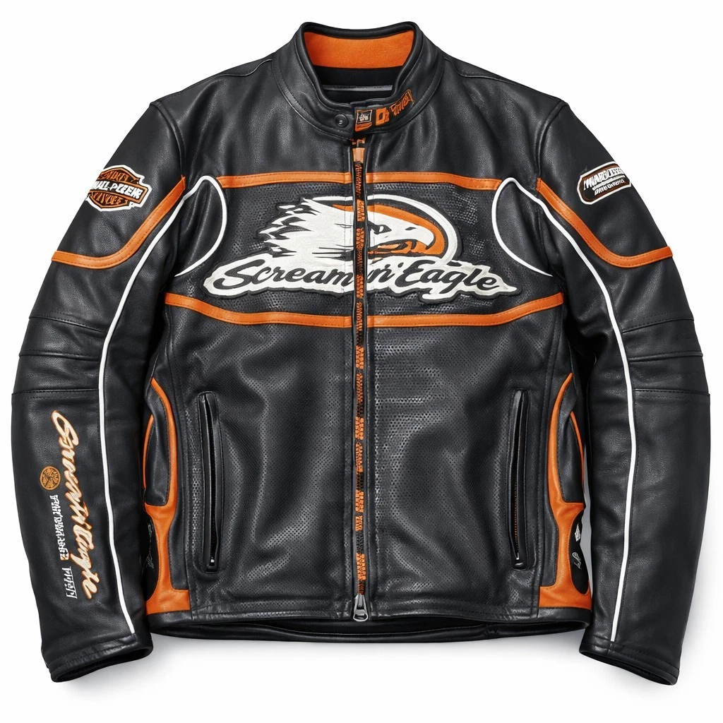 harley davidson leather racing jacket products for sale | eBay