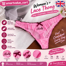 Lace Mesh Thong Underwear - Women's Low Waist Lingerie Briefs