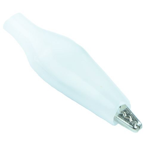 10 x White Miniature Alligator Crocodile Test Clip 27mm