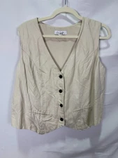 Love, Whit by Whitney Port Beige Vest Size 8 with Stains
