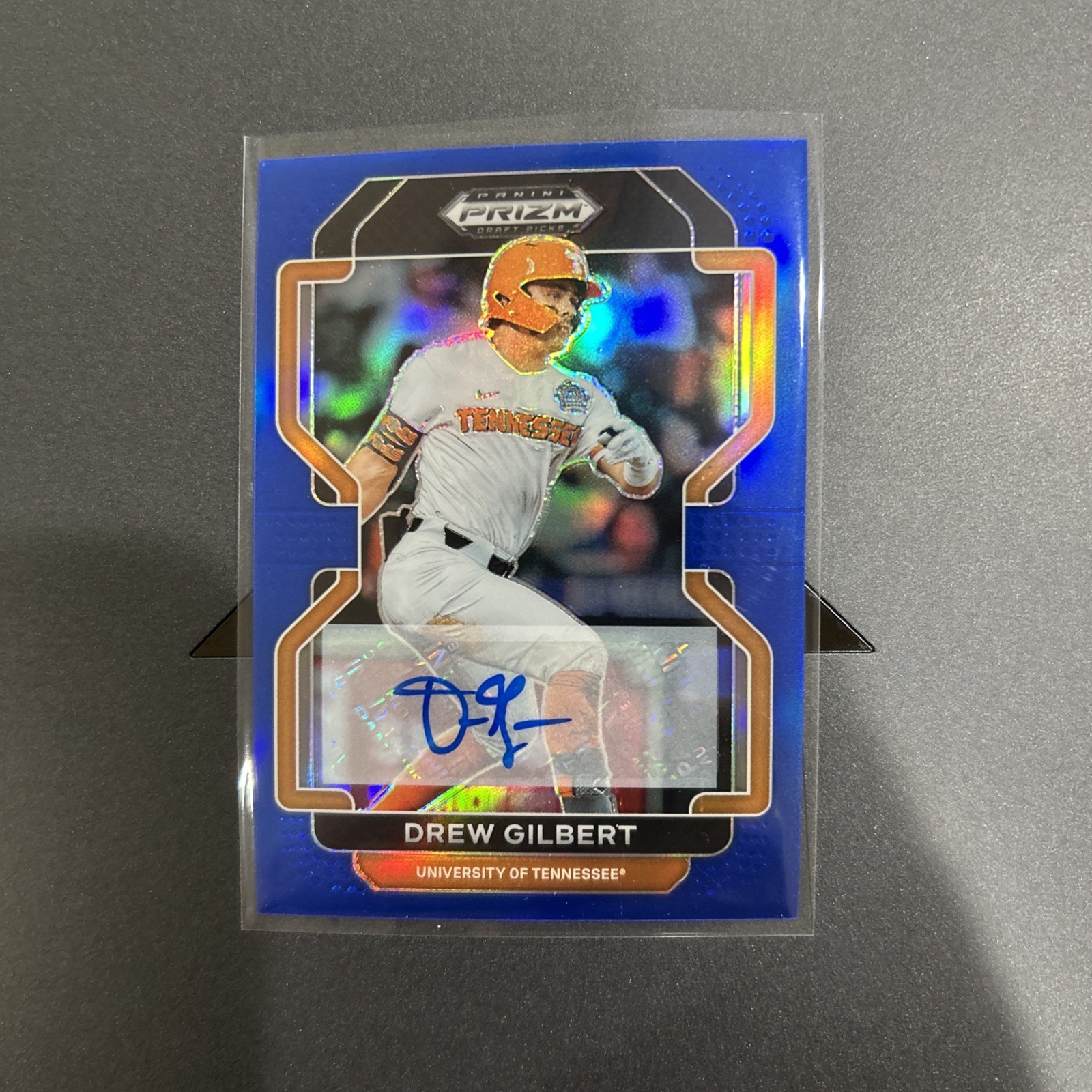 2022 Panini Prizm Draft Picks - Drew Gilbert #PDP28 Blue Prizm Autographs /99 