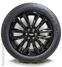 4 Cadillac Xt5 Xt6 20 Black Painted Factory Oem Wheels Michelin Tires S2k