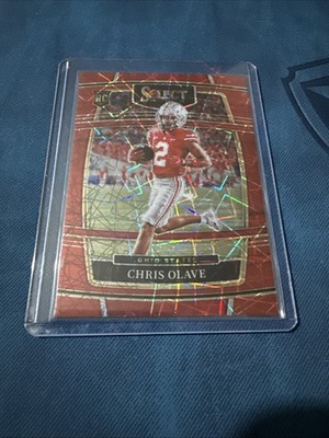 Chris Olave 2022 Panini Select Draft Picks Red Lazer Prizm #5 - Ohio State