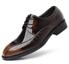 Men's Lace Up Shiny Leather Oxfords Formal Business Wedding Casual Party Shoes