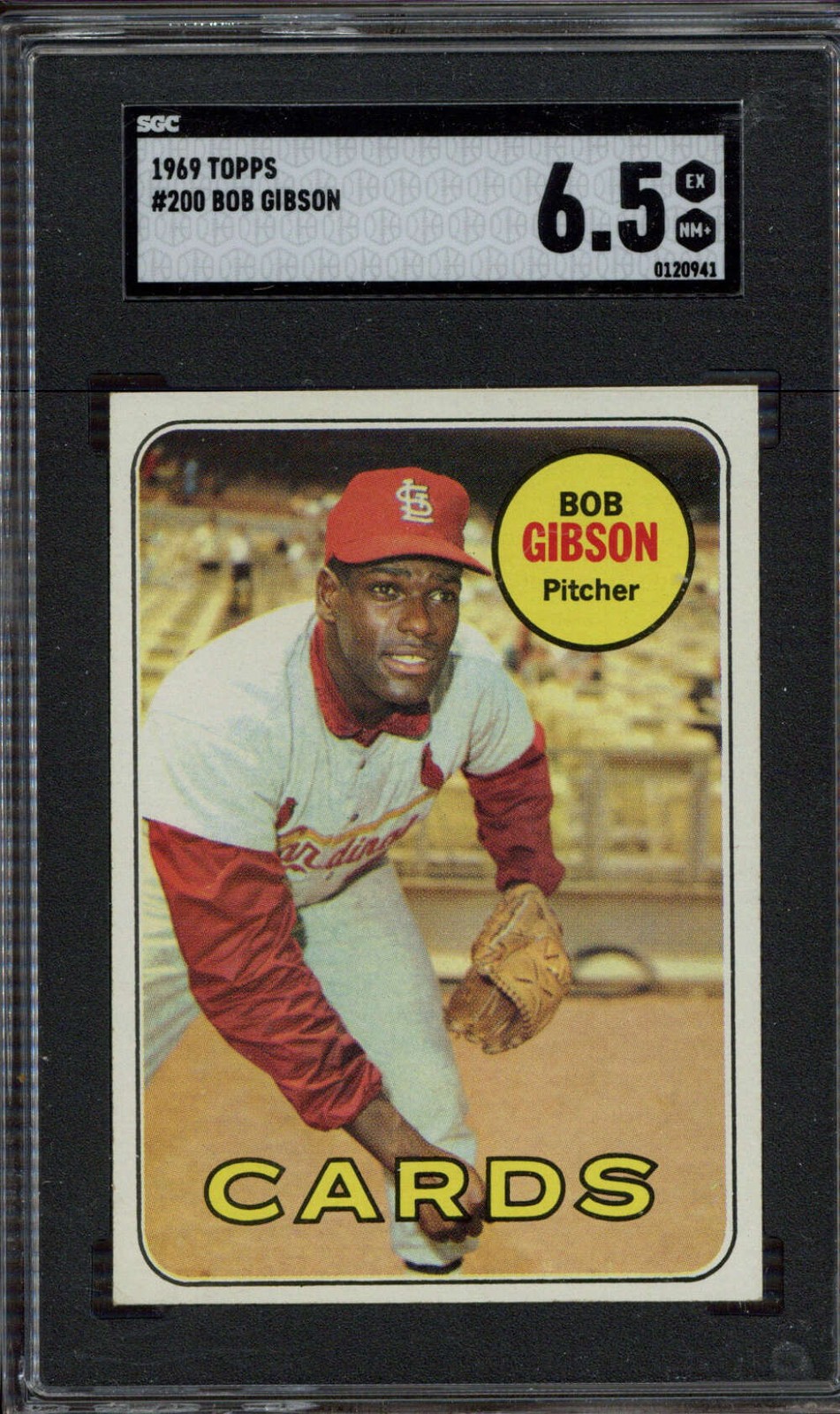 1969 Topps #200 Bob Gibson Cardinals SGC 6.5 EX-Mint+