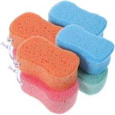  8pcs Simple Shape Bath Sponges Bath Scrubbers Bathing Accessories for Kids