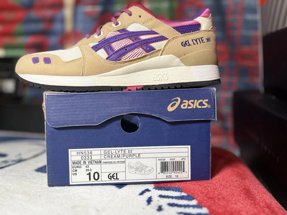 Size 10 - ASICS GEL-Lyte III Le Creme 2014 HN538 0333 Just Us Kith - Image 2 of 4