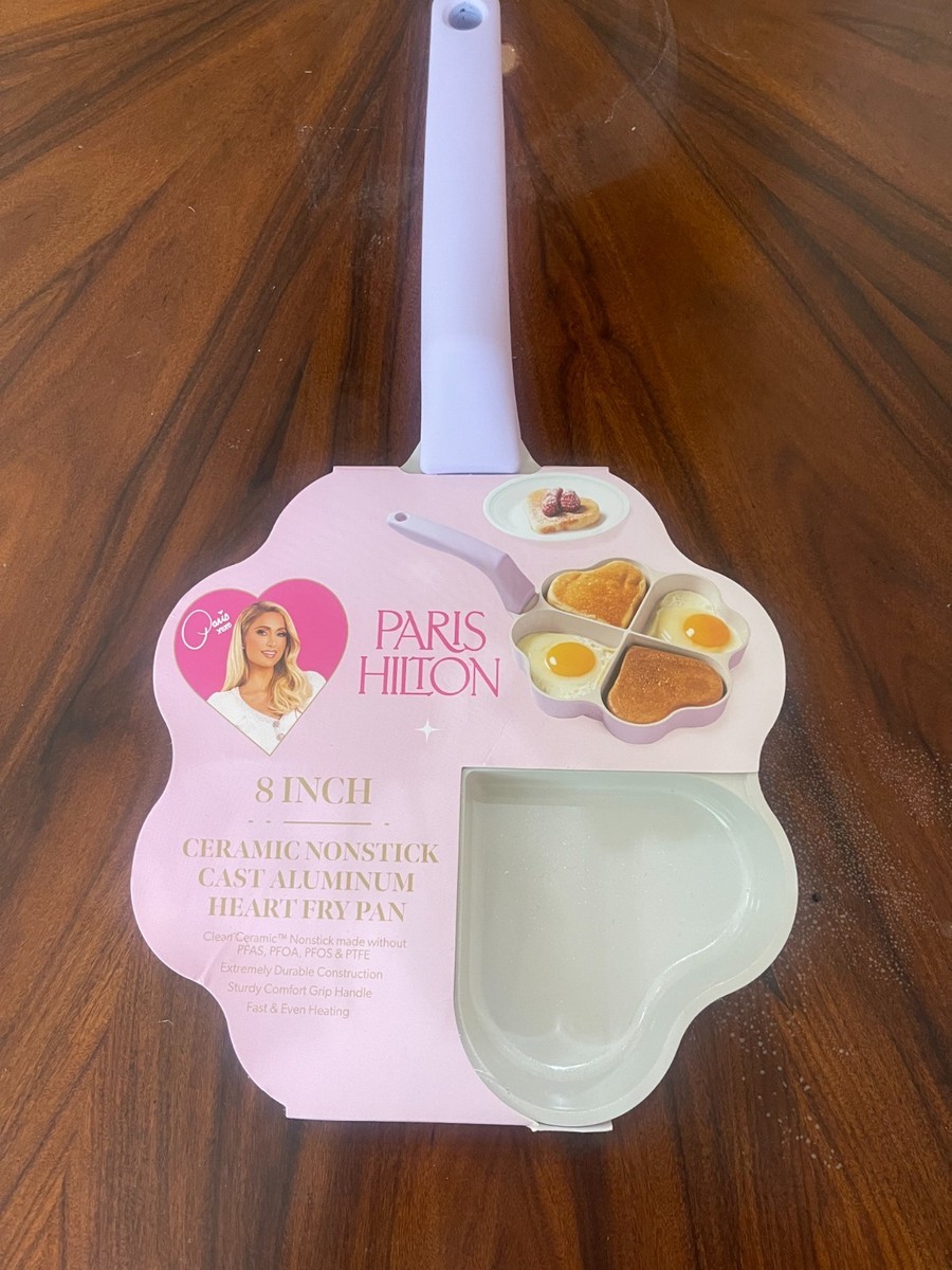Paris Hilton That's Hot Heart Fry Pan 8” Lavender Ceramic Nonstick