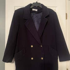 Vintage Forecaster of Boston Women's Navy Wool Coat