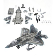 1/100 Scale F-22 Raptor Stealth Fighter Building Blocks Kit Beginner Snap Model