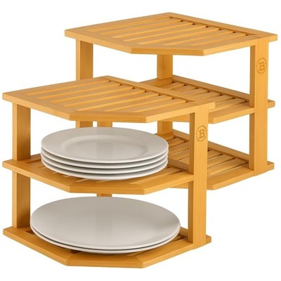 Kitchen Plate Rack for Cabinet - 2-Pack Organizer