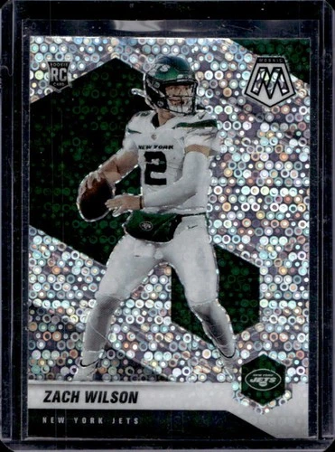 2021 Mosaic Zach Wilson RC No Huddle Prizm Silver Rookie #302 Jets