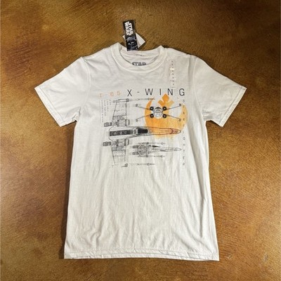 Star Wars Short Sleeve X-Wing Schematics T-Shirt White - Size Small