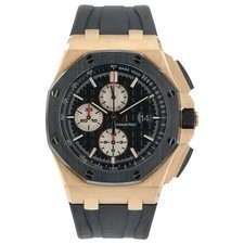 Audemars Piguet Royal Oak 18k Rose Gold Black Dial 44mm Automatic Men’s 26401RO