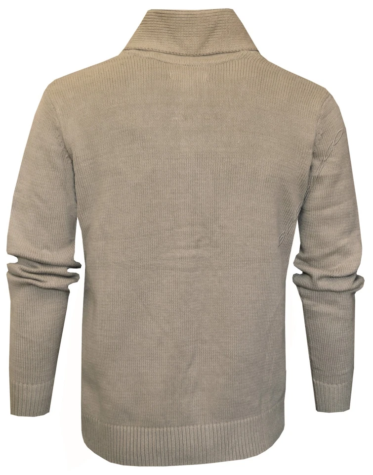 Button Up Cardigan Shawl Neck Cable Knit Plain Casual Knitted Cotton Mix Jumper - Image 2 of 4