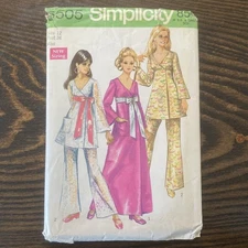 Simplicity Sewing Pattern Number #8505 60s 70s Tunic Set Sz 12 Bust 34 VERY RARE