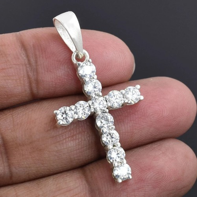 #ad Gorgeous 5.00Ct Certified Diamond Cross Pendant Unisex Gift $146.01
