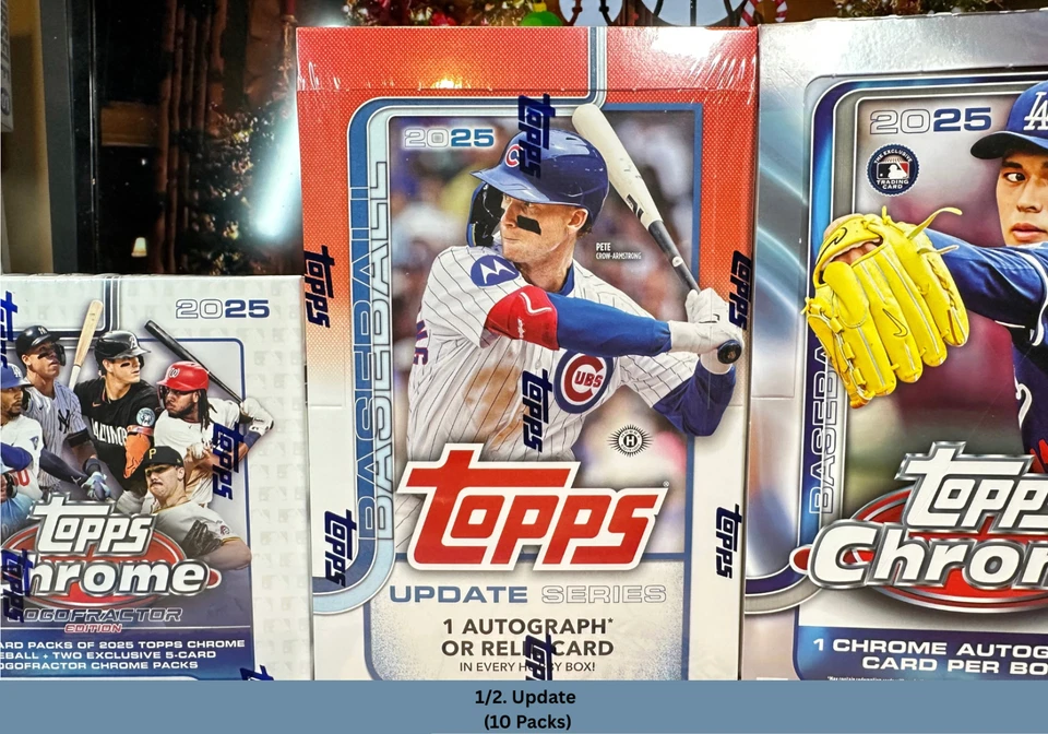 Oakland Athletics Hobby Box BREAK 2025 MLB 1/2 Topps Update 1/4 Chrome - Image 3 of 4