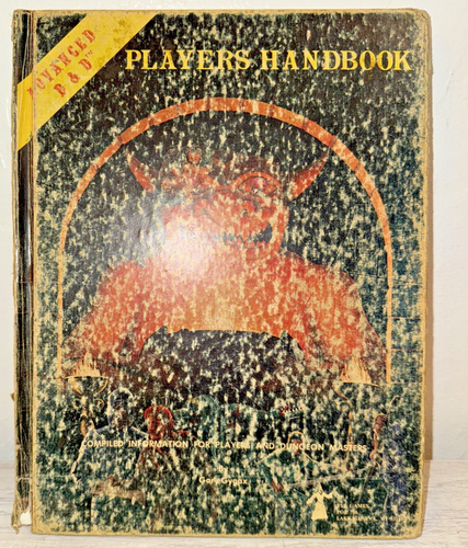 Advanced D&D Players Handbook 6th Printing TSR Gary Gygax 1978 Dungeons Dragons - Picture 1 of 20