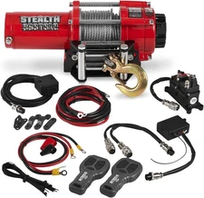 Stealth Winches UTV ATV Winch 3500lb,12v Electric Winchw/2 Wireless remotes and
