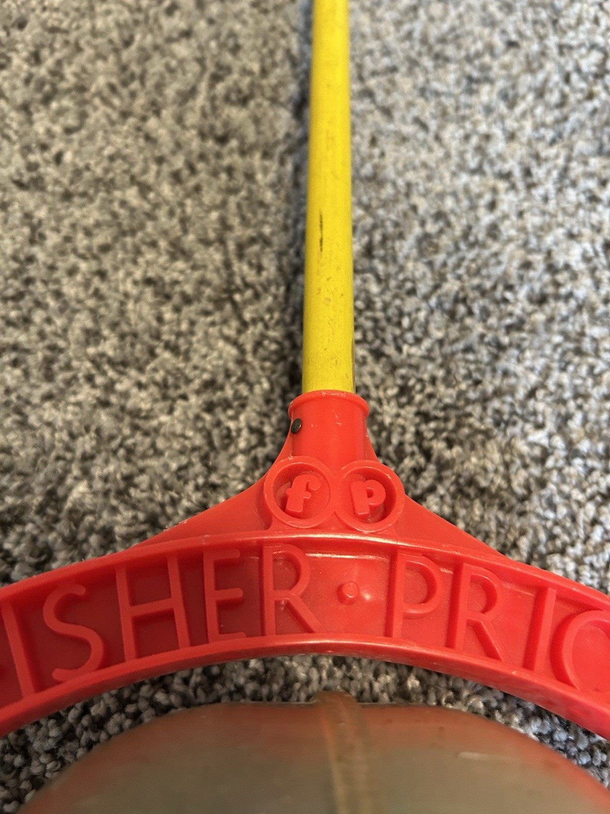 Vintage Fisher Price Push Stick Rattle Ball - 21" Long