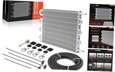 Transmission Oil Cooler, Universal Aluminium 8 Pass Tube and Fin, 8 Row Cooler