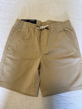 NWT Gap Kids Boys Shorts Size 14/16 Tan Drawstring Waist Cotton