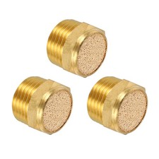 3pcs Muffler Exhaust Tire, 1/2" NPT Male Sintered Bronze