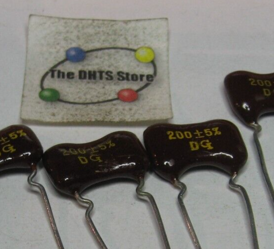 5Pcs 500V 200PF Zilver Mica Condensator - Vicedeal