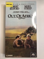 NEW Out Of Africa VHS, Robert Redford, Meryl Streep 1985 Award Winner Sealed Vtg