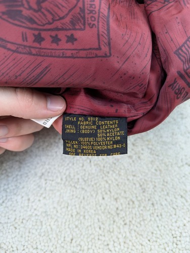 Levis giacca pelle uomo grande marrone bomber volo cappotto camionista LVC vintage anni 80 - Foto 19 di 21