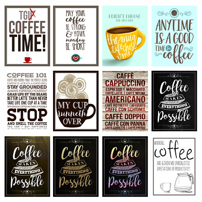 Metal Vintage Retro Shabby-Chic Kitchen Tin Fridge Magnets Coffee 100mm ...