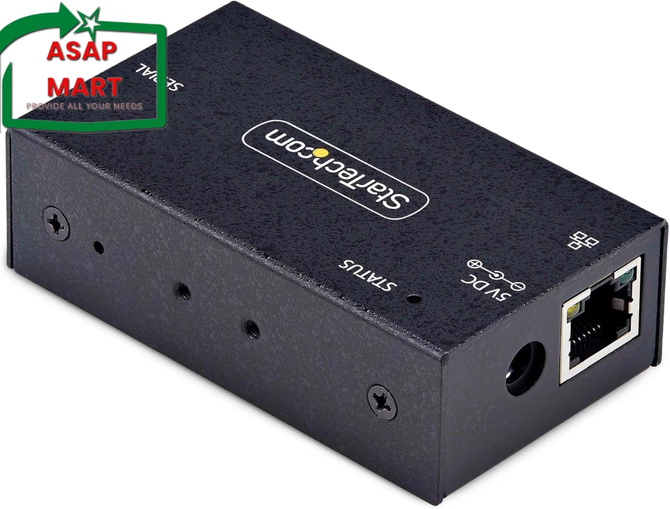 StarTech.com Adaptador Serie a Ethernet 1 Puerto, Servidor Dispositivo Serie IP Para Remo Foto 2 de 4