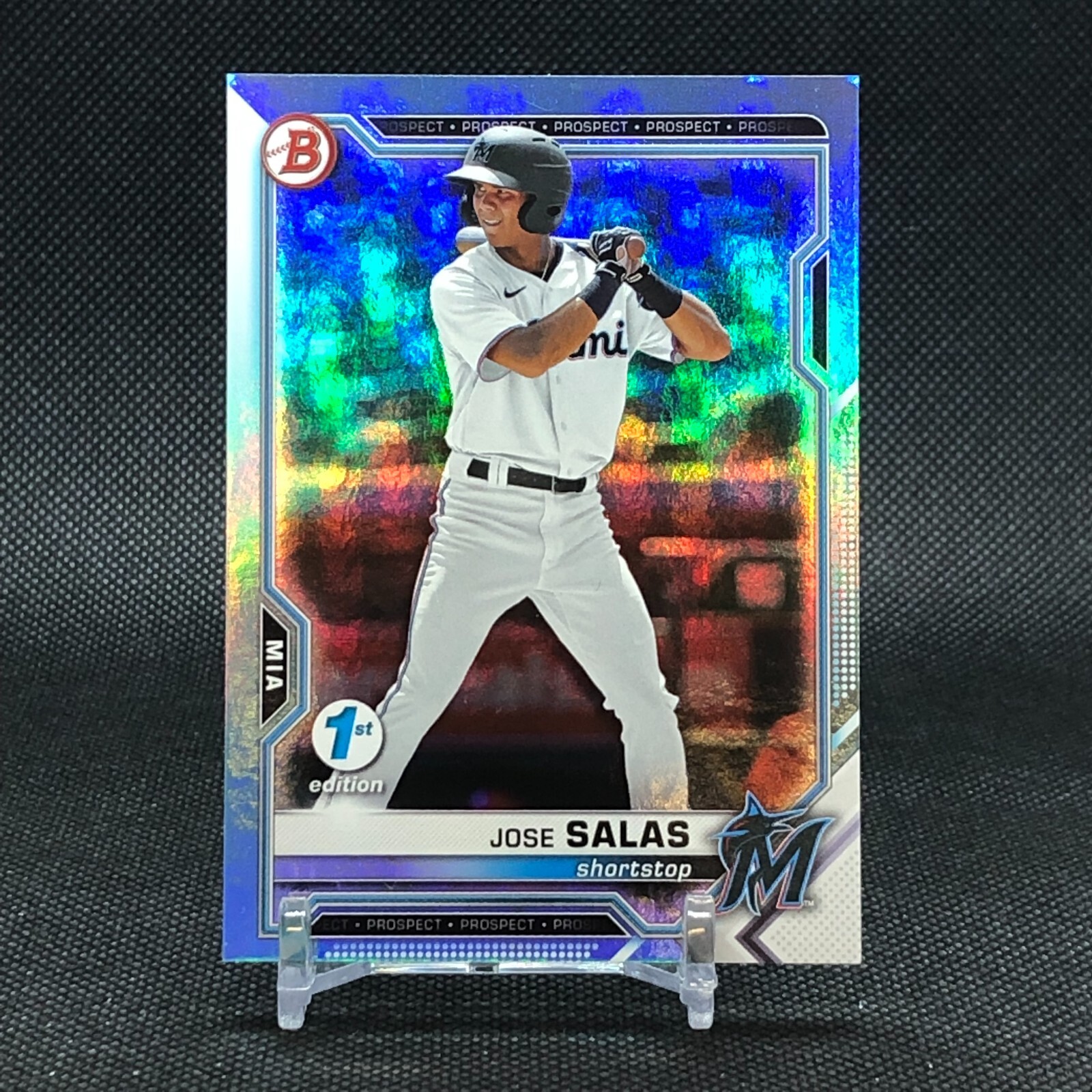 2021 BOWMAN 1ST EDITION JOSE SALAS SKY BLUE FOIL #BD-169 MIAMI MARLINS PROSPECT
