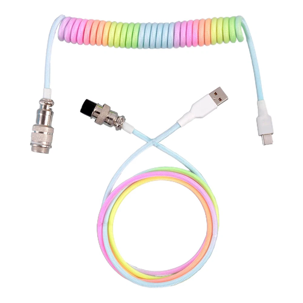 Mechanical Keyboard Cable Aviation Plug Data Cable Keyboard Accessories for PC