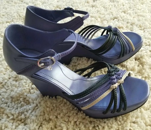 NWB TOD'S CARINE Wedge MIGNON Sandals 36.5(EUR) 7.5(US) Lavender Purple Italy - Picture 5 of 17
