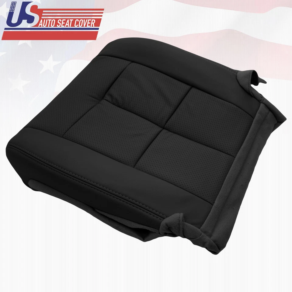 Cubierta de asiento inferior de cuero negra perforada Lincoln Navigator Driver 2007 a 2012 Foto 4 de 4