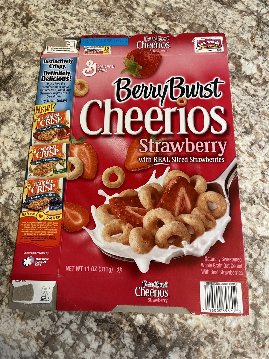 General Mills BERRY BURST CHEERIOS Cereal Box, 2003 | eBay
