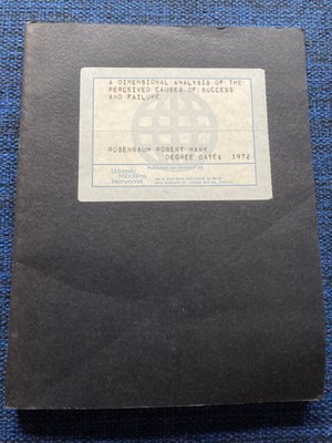 A Dimensional Analysis of the Perceived Causes of Success and Failure, 1972