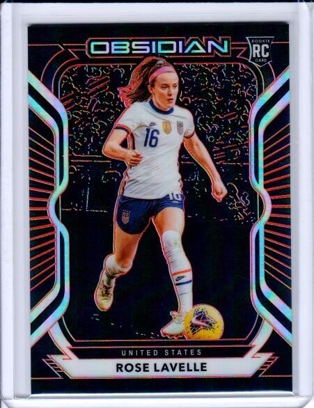 2020-21 Panini Obsidian Rose Lavelle Rookie Red Electric Etch RC #5/5 USWNT SP