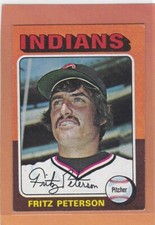 1975 TOPPS BASEBALL MINI FRITZ PETERSON #62 INDIANS VG *88844