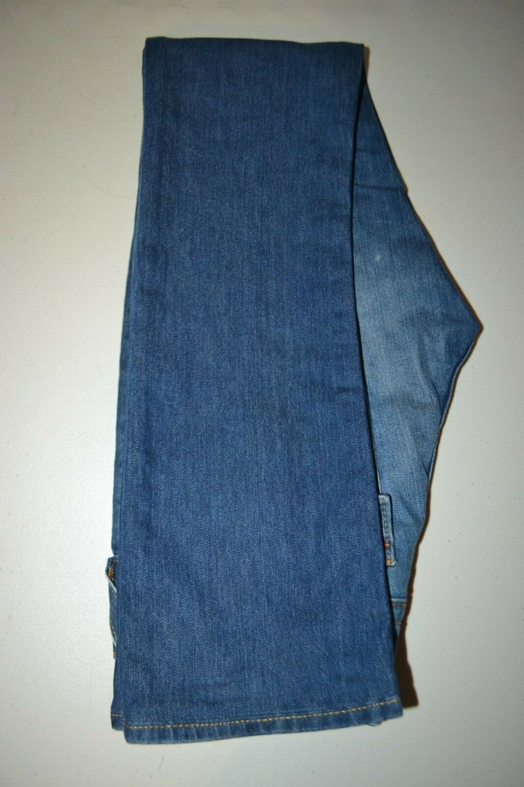 True Religion Women's Slim Straight Pocket Flaps Blue Denim Jeans Sz 28x33 thumbnail 11