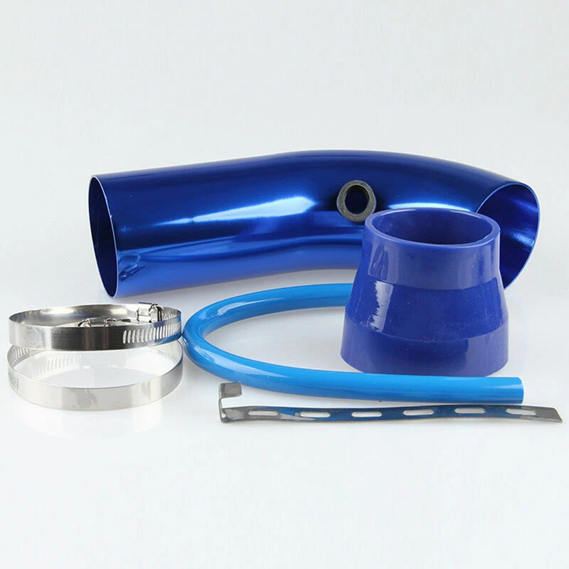 Kit universal de admisión de aire frío de flujo de aire de 3"" 75 mm abrazadera de manguera de tubo frío Foto 2 de 4