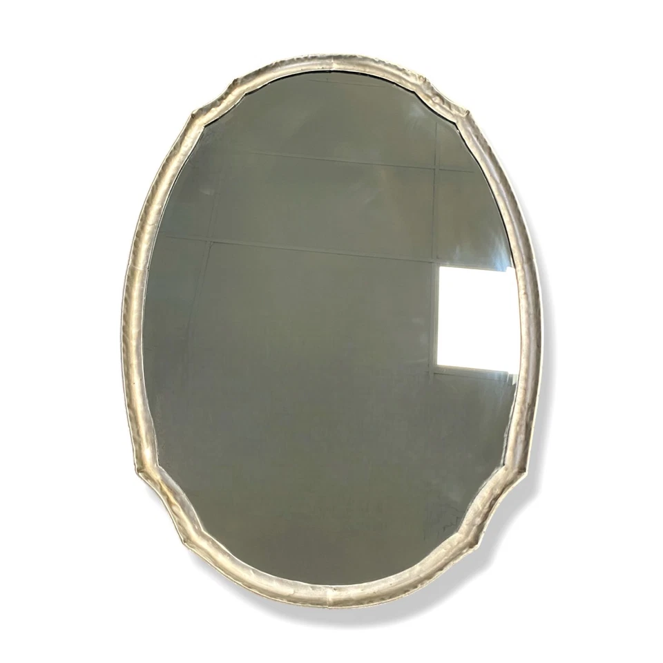 $260 White Label Silver Abigail Decorative Oval Wall Mirror - Image 2 of 4