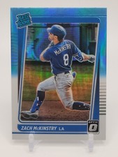 2021 DONRUSS OPTIC BASEBALL ZACH McKINSTRY #95 RATED ROOKIE CAROLINA BLUE PRIZM