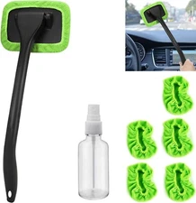 Desin Windshield Cleaning Tool - Extendable Handle & 5 Microfiber Pads 🚗✨