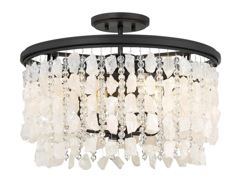 Minka Lavery Shimmering Elegance 4 Light Semi Flush, Sand Coal - Picture 1 of 5