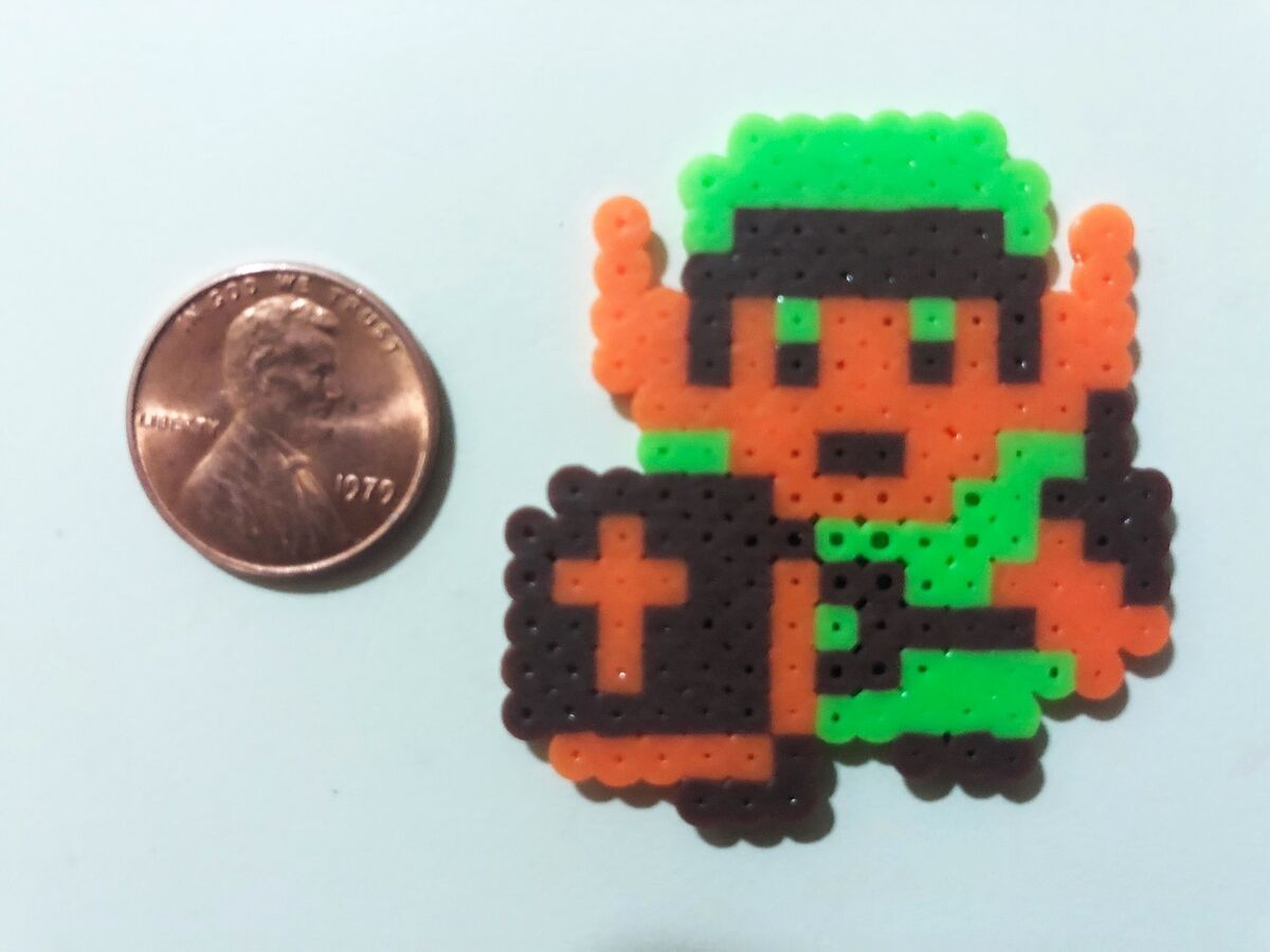 LINK LEGEND OF ZELDA MINI BEAD SPRITE PERLER HAMA ARTKAL PIXEL ART