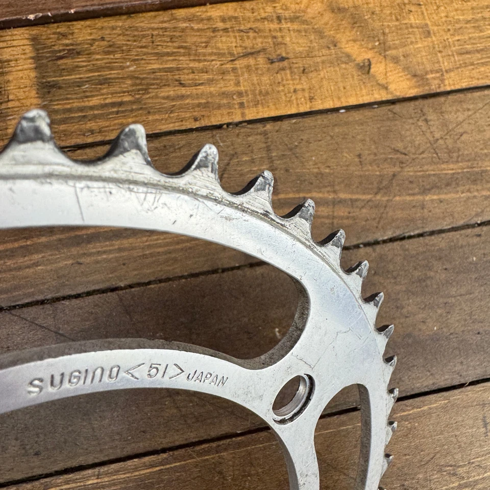 Plato de colección Sugino Mighty Competition 51t 51 dientes 144 BCD aleación carrera Foto 3 de 4