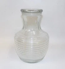 MCM Anchor Hocking Ribbed Beehive 64oz Water Tea Lidded Glass Carafe Pitcher